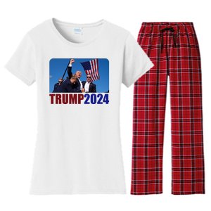 Trump 20247 Election Pennsylvania Rally Shooting Women's Flannel Pajama Set