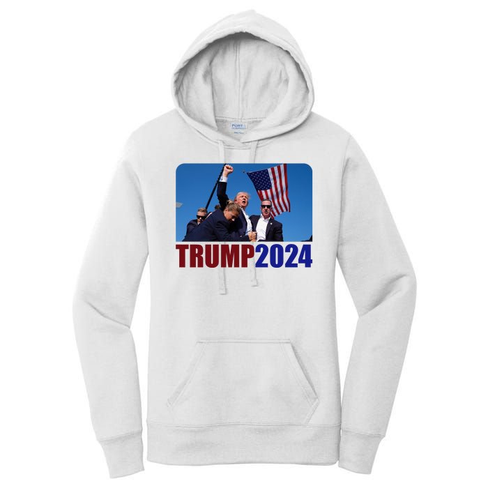 Trump 20247 Election Pennsylvania Rally Shooting Women's Pullover Hoodie