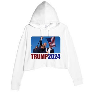 Trump 20247 Election Pennsylvania Rally Shooting Crop Fleece Hoodie