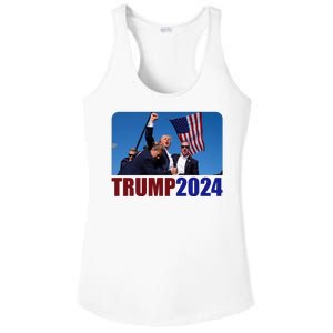 Trump 20247 Election Pennsylvania Rally Shooting Ladies PosiCharge Competitor Racerback Tank