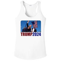 Trump 20247 Election Pennsylvania Rally Shooting Ladies PosiCharge Competitor Racerback Tank