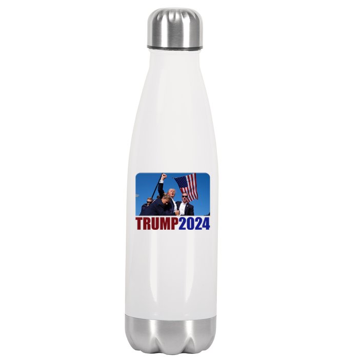 Trump 20247 Election Pennsylvania Rally Shooting Stainless Steel Insulated Water Bottle