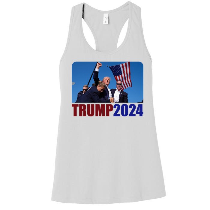 Trump 20247 Election Pennsylvania Rally Shooting Women's Racerback Tank