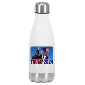 Trump 20247 Election Pennsylvania Rally Shooting Stainless Steel Insulated Water Bottle