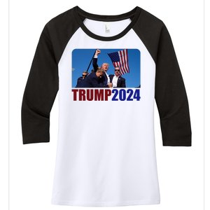 Trump 20247 Election Pennsylvania Rally Shooting Women's Tri-Blend 3/4-Sleeve Raglan Shirt