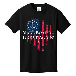 Trump 2024 Election American Flag Anchor Kids T-Shirt