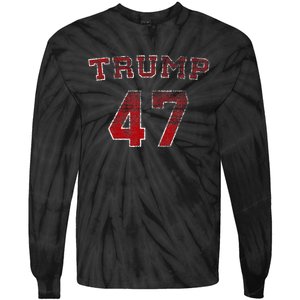 Trump 2024 Election 47 Victory Win President Inauguration Tie-Dye Long Sleeve Shirt