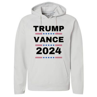 Trumpvance 2024 Election 2024 Trump For President Performance Fleece Hoodie