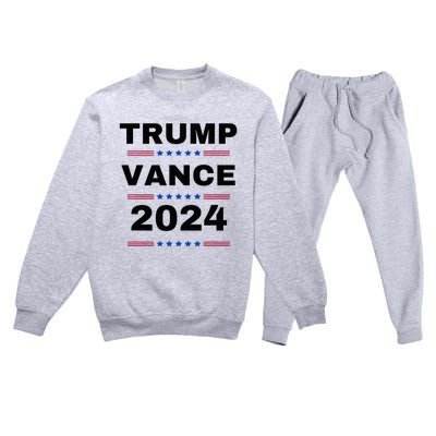 Trumpvance 2024 Election 2024 Trump For President Premium Crewneck Sweatsuit Set