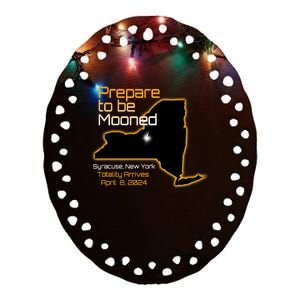 Total 2024 Eclipse Syracuse Ny Prepare To Be Mooned Totality Ceramic Oval Ornament