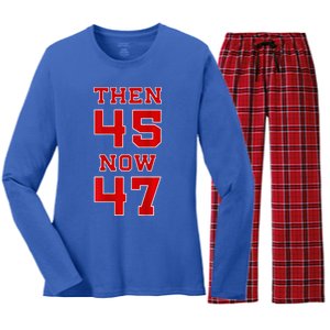 Trump 2024 Election 45 47 Victory Win President Women's Long Sleeve Flannel Pajama Set 