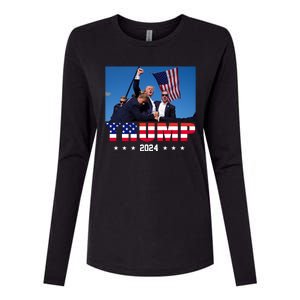 Trump 2024 Election Rally Photo Shooting Pennsylvania Womens Cotton Relaxed Long Sleeve T-Shirt