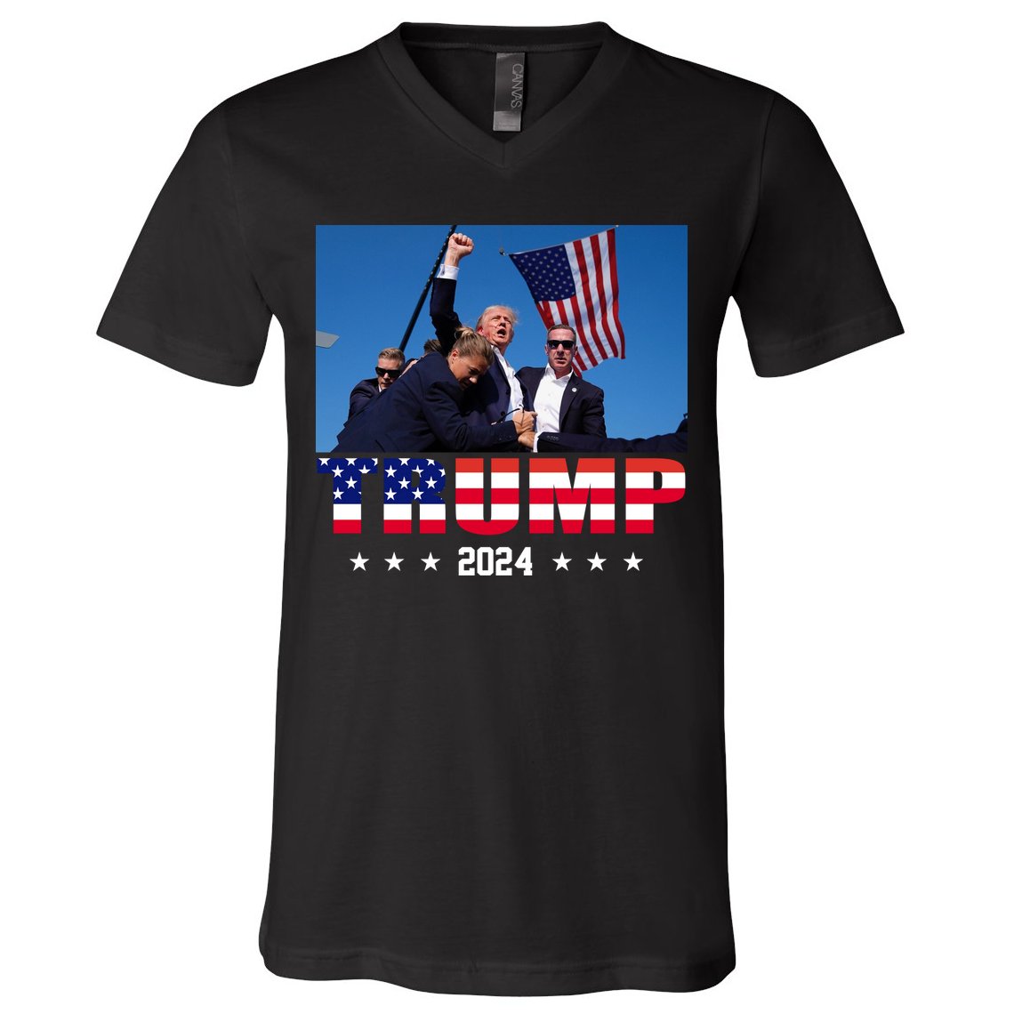 Trump 2024 Election Rally Photo Shooting Pennsylvania V-Neck T-Shirt