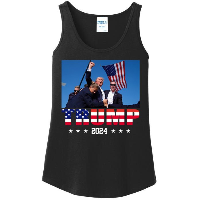 Trump 2024 Election Rally Photo Shooting Pennsylvania Ladies Essential Tank