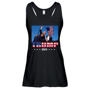 Trump 2024 Election Rally Photo Shooting Pennsylvania Ladies Essential Flowy Tank