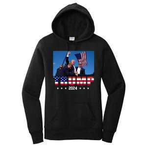 Trump 2024 Election Rally Photo Shooting Pennsylvania Women's Pullover Hoodie