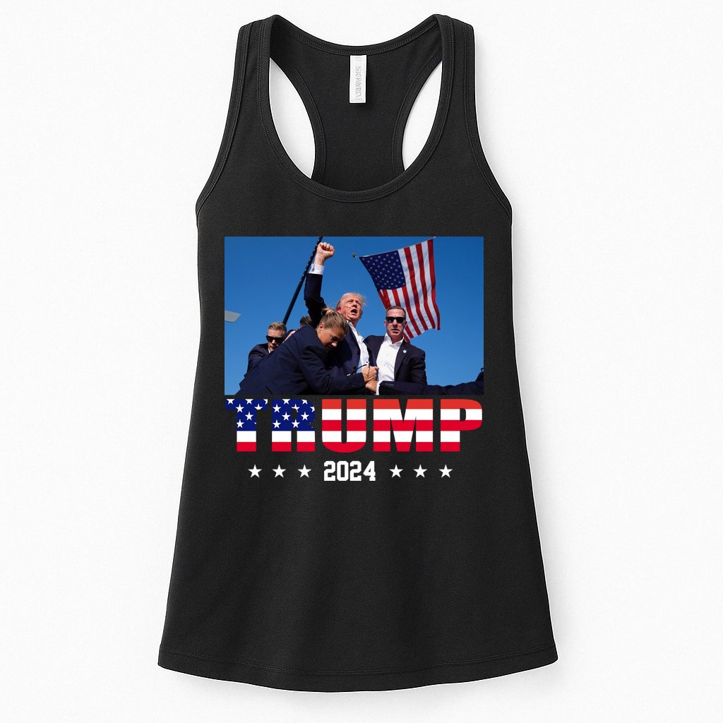 Trump 2024 Election Rally Photo Shooting Pennsylvania Womens Tank Top