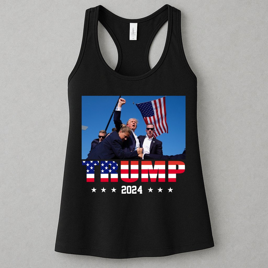 Trump 2024 Election Rally Photo Shooting Pennsylvania Womens Tank Top