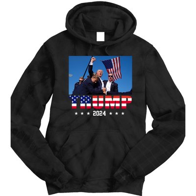 Trump 2024 Election Rally Photo Shooting Pennsylvania Tie Dye Hoodie