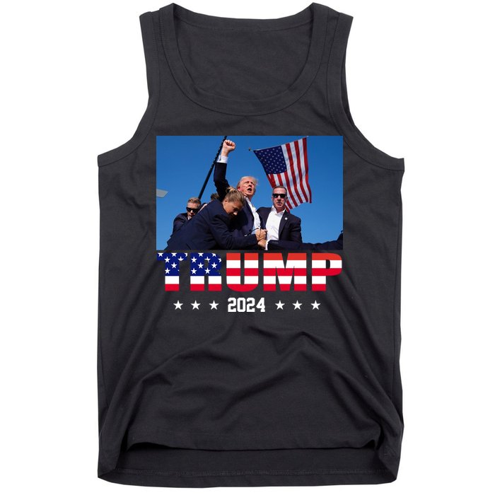 Trump 2024 Election Rally Photo Shooting Pennsylvania Tank Top