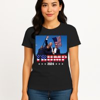 Trump 2024 Election Rally Photo Shooting Pennsylvania Womens T-Shirt