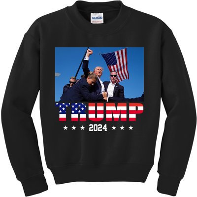 Trump 2024 Election Rally Photo Shooting Pennsylvania Kids Sweatshirt