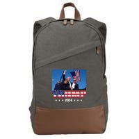 Trump 2024 Election Rally Photo Shooting Pennsylvania Cotton Canvas Backpack