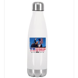 Trump 2024 Election Rally Photo Shooting Pennsylvania Stainless Steel Insulated Water Bottle