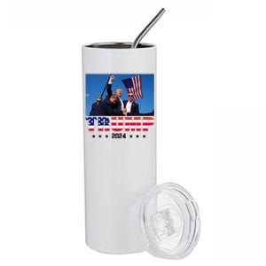 Trump 2024 Election Rally Photo Shooting Pennsylvania Stainless Steel Tumbler