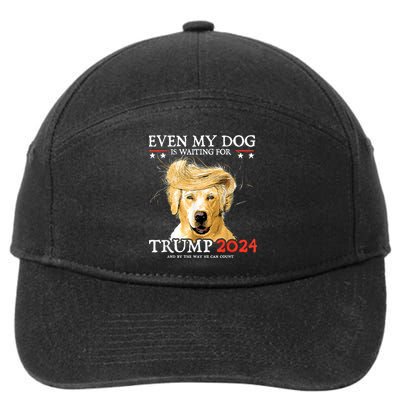Trump 2024 Even My Dog Is Waiting For Trump 2024 7-Panel Snapback Hat