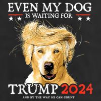 Trump 2024 Even My Dog Is Waiting For Trump 2024 Adult Drive Performance Visor