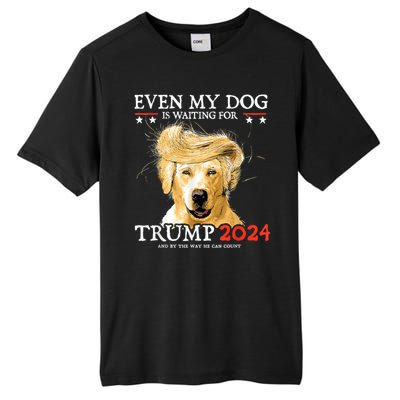 Trump 2024 Even My Dog Is Waiting For Trump 2024 Tall Fusion ChromaSoft Performance T-Shirt