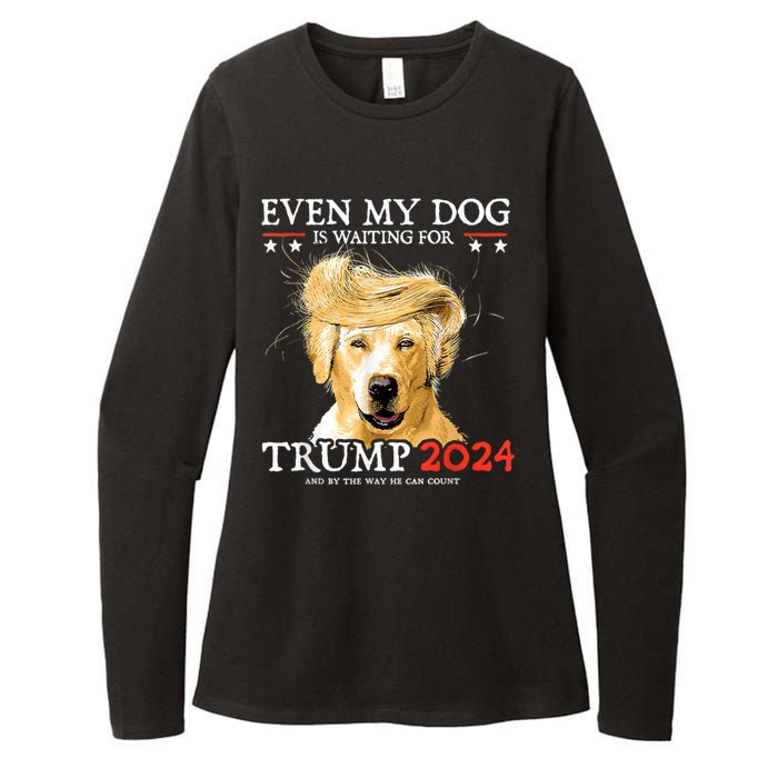 Trump 2024 Even My Dog Is Waiting For Trump 2024 Womens CVC Long Sleeve Shirt