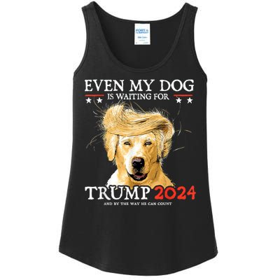 Trump 2024 Even My Dog Is Waiting For Trump 2024 Ladies Essential Tank