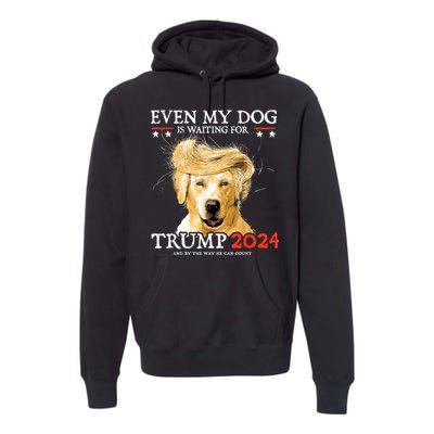 Trump 2024 Even My Dog Is Waiting For Trump 2024 Premium Hoodie