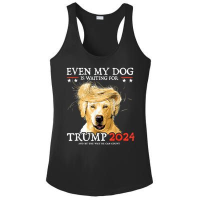 Trump 2024 Even My Dog Is Waiting For Trump 2024 Ladies PosiCharge Competitor Racerback Tank