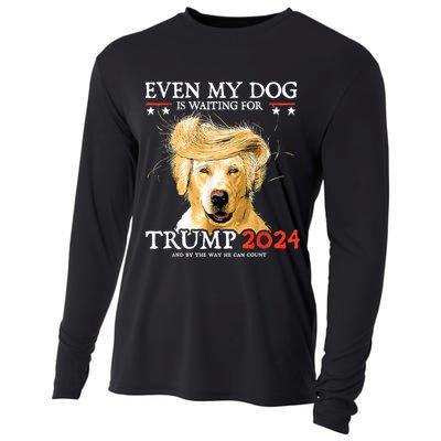 Trump 2024 Even My Dog Is Waiting For Trump 2024 Cooling Performance Long Sleeve Crew