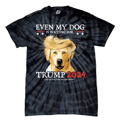 Trump 2024 Even My Dog Is Waiting For Trump 2024 Tie-Dye T-Shirt