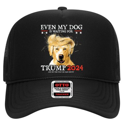 Trump 2024 Even My Dog Is Waiting For Trump 2024 Trucker Hat