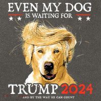 Trump 2024 Even My Dog Is Waiting For Trump 2024 Cotton Canvas Backpack