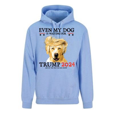 Trump 2024 Even My Dog Is Waiting For Trump 2024 Unisex Surf Hoodie