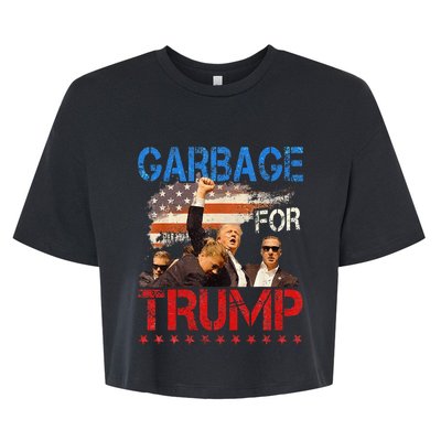 Trump 2024 Election Proud To Be Garbage Vote Trump President Bella+Canvas Jersey Crop Tee