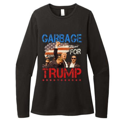 Trump 2024 Election Proud To Be Garbage Vote Trump President Womens CVC Long Sleeve Shirt