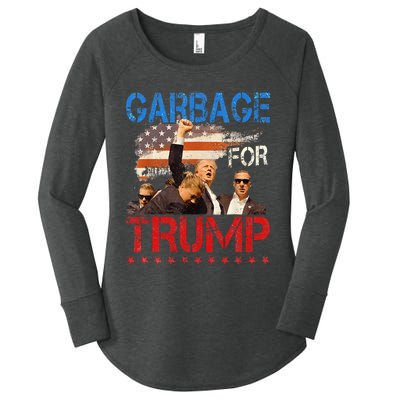 Trump 2024 Election Proud To Be Garbage Vote Trump President Women's Perfect Tri Tunic Long Sleeve Shirt