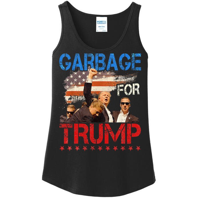 Trump 2024 Election Proud To Be Garbage Vote Trump President Ladies Essential Tank