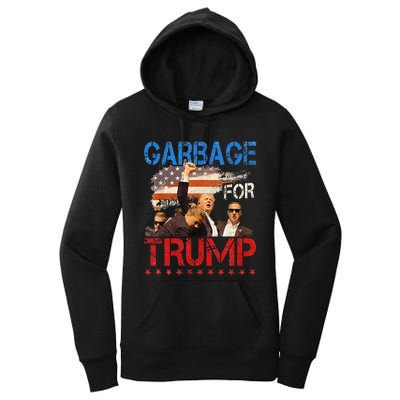 Trump 2024 Election Proud To Be Garbage Vote Trump President Women's Pullover Hoodie