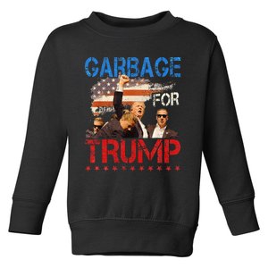 Trump 2024 Election Proud To Be Garbage Vote Trump President Toddler Sweatshirt