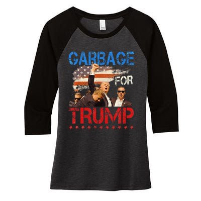 Trump 2024 Election Proud To Be Garbage Vote Trump President Women's Tri-Blend 3/4-Sleeve Raglan Shirt