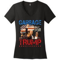 Trump 2024 Election Proud To Be Garbage Vote Trump President Women's V-Neck T-Shirt