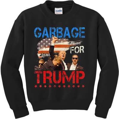 Trump 2024 Election Proud To Be Garbage Vote Trump President Kids Sweatshirt